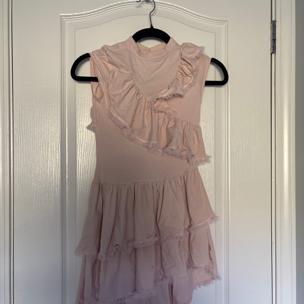 Joyfolie Blush Ruffled Dress